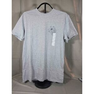 Goodfellow & Co. Shirt Mens M Grey Flowers Graphic Tee Standard Fit